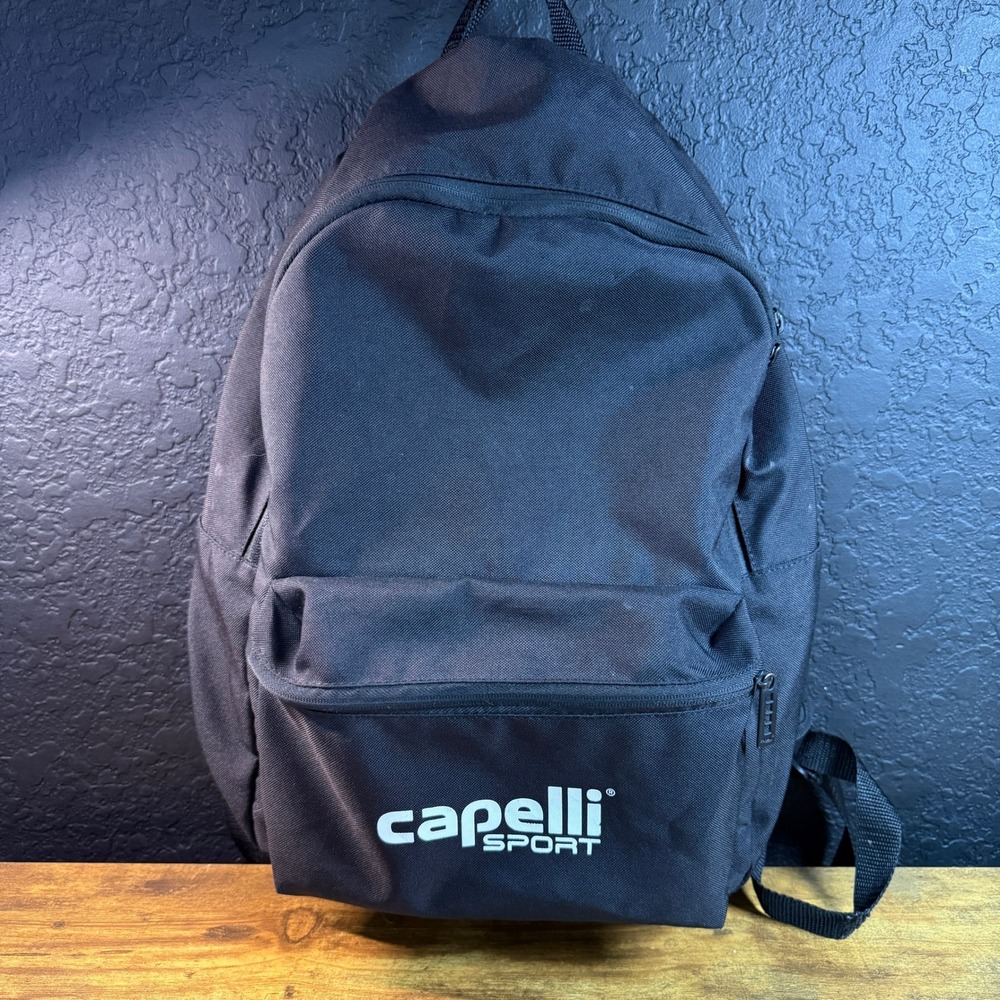 Capelli Sport Training Black Canvas Athletic Backpack Unisex One Size